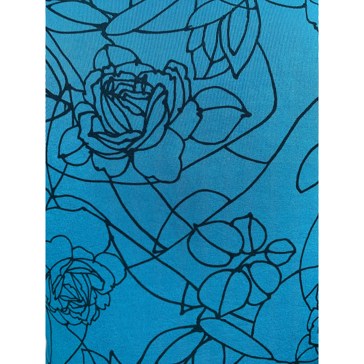Floral Patterned Sleeveless Halter Dress With Mermaid Hem