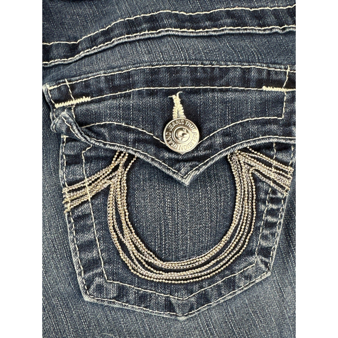 True Religion Womens Blue Denim Jeans Size 29 Made In USA