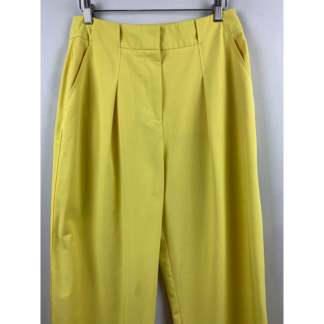 Tanya Taylor Womens Yellow Tailored Pants Size 6