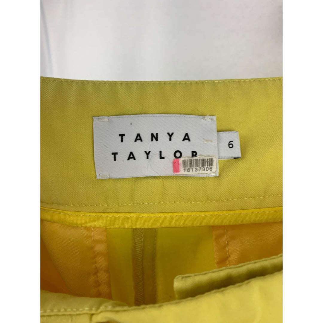 Tanya Taylor Womens Yellow Tailored Pants Size 6