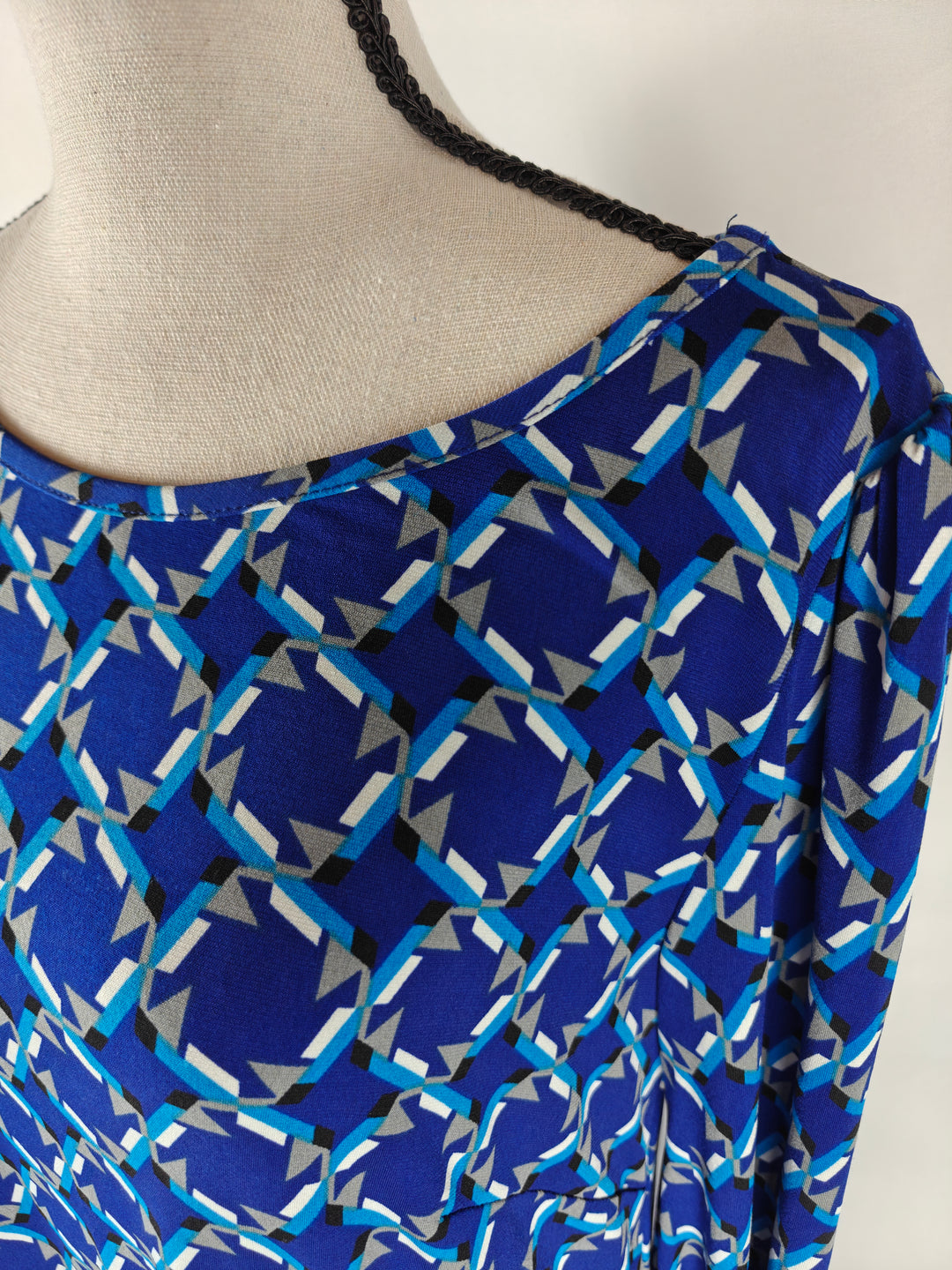 Women’s Laundry by Design Geometric Print Dress Blue Size Small