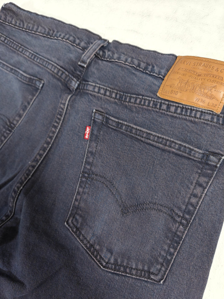 Mens Levis 510 Skinny Jeans Blue W36 L32