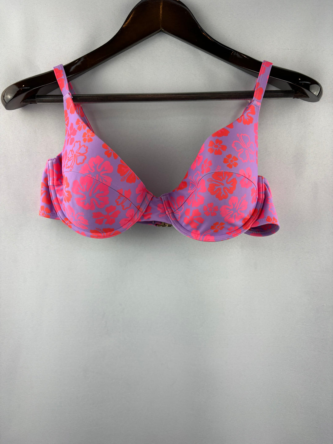 Women’s KuLani Kinis XL Purple & Pink Floral Bikini w/ Coverup