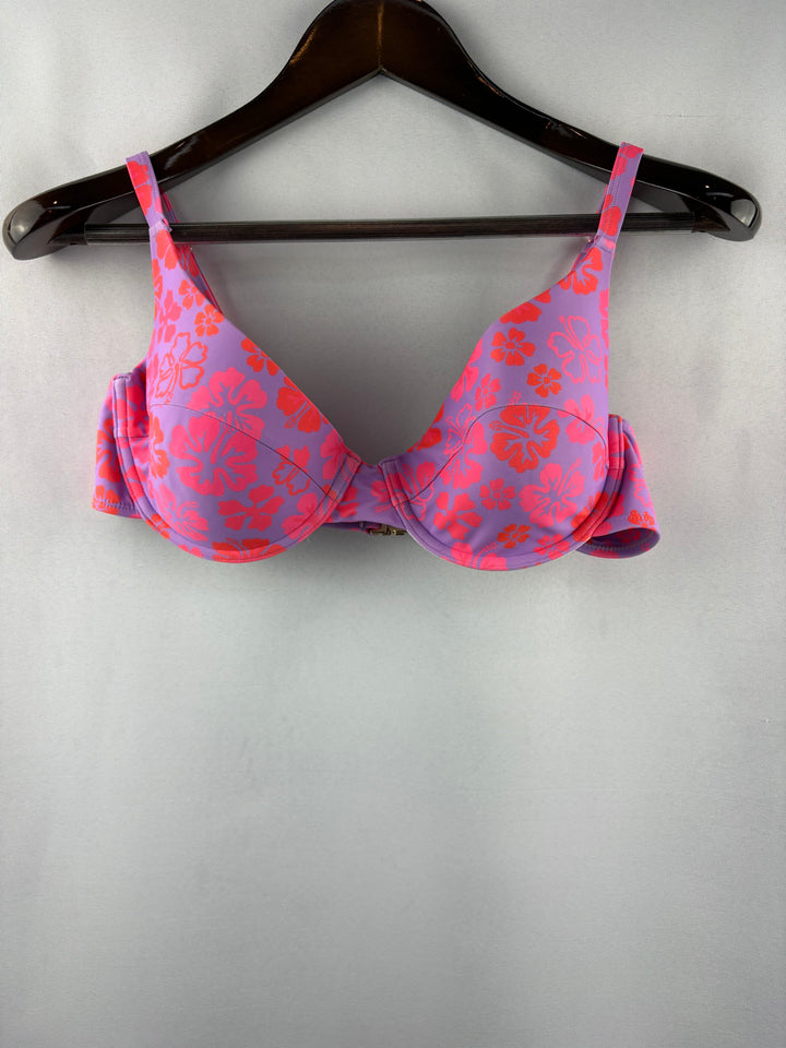 Women’s KuLani Kinis XL Purple & Pink Floral Bikini w/ Coverup
