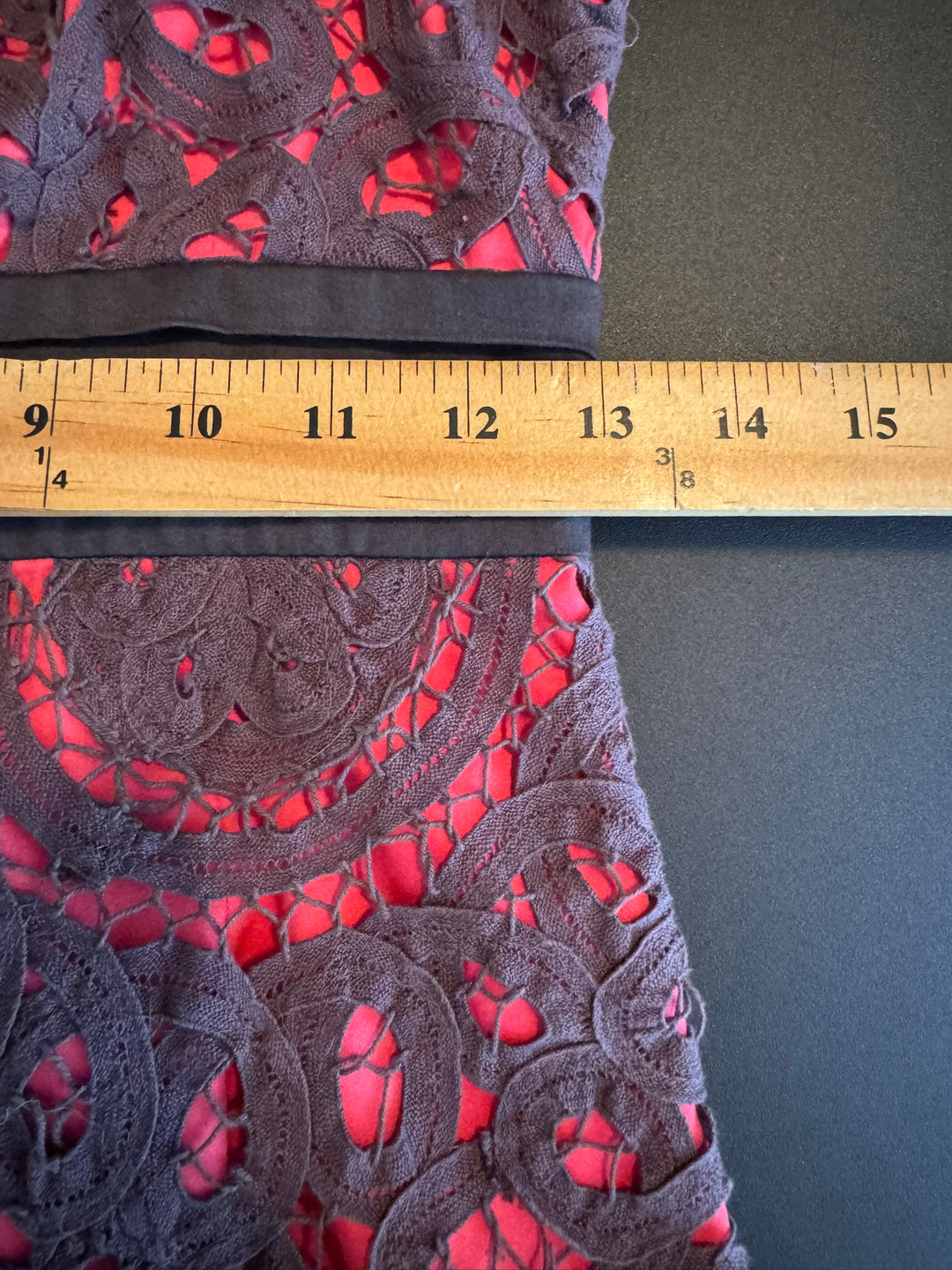 Anthropologie Floreat Pink & Gray Tube Dress, Crochet Overlay, Removable Straps, Size 0