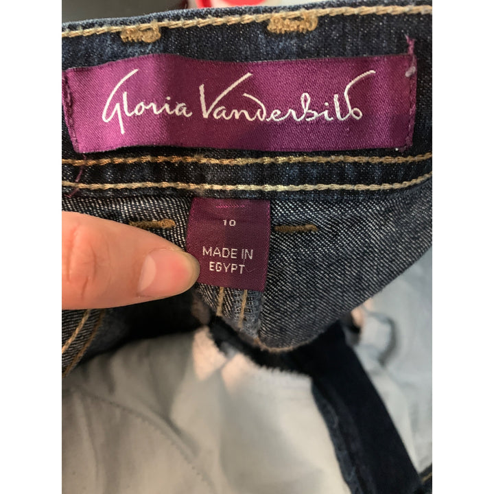 Women's Gloria Vanderbilt Dark Blue Denim Jeans Size 10