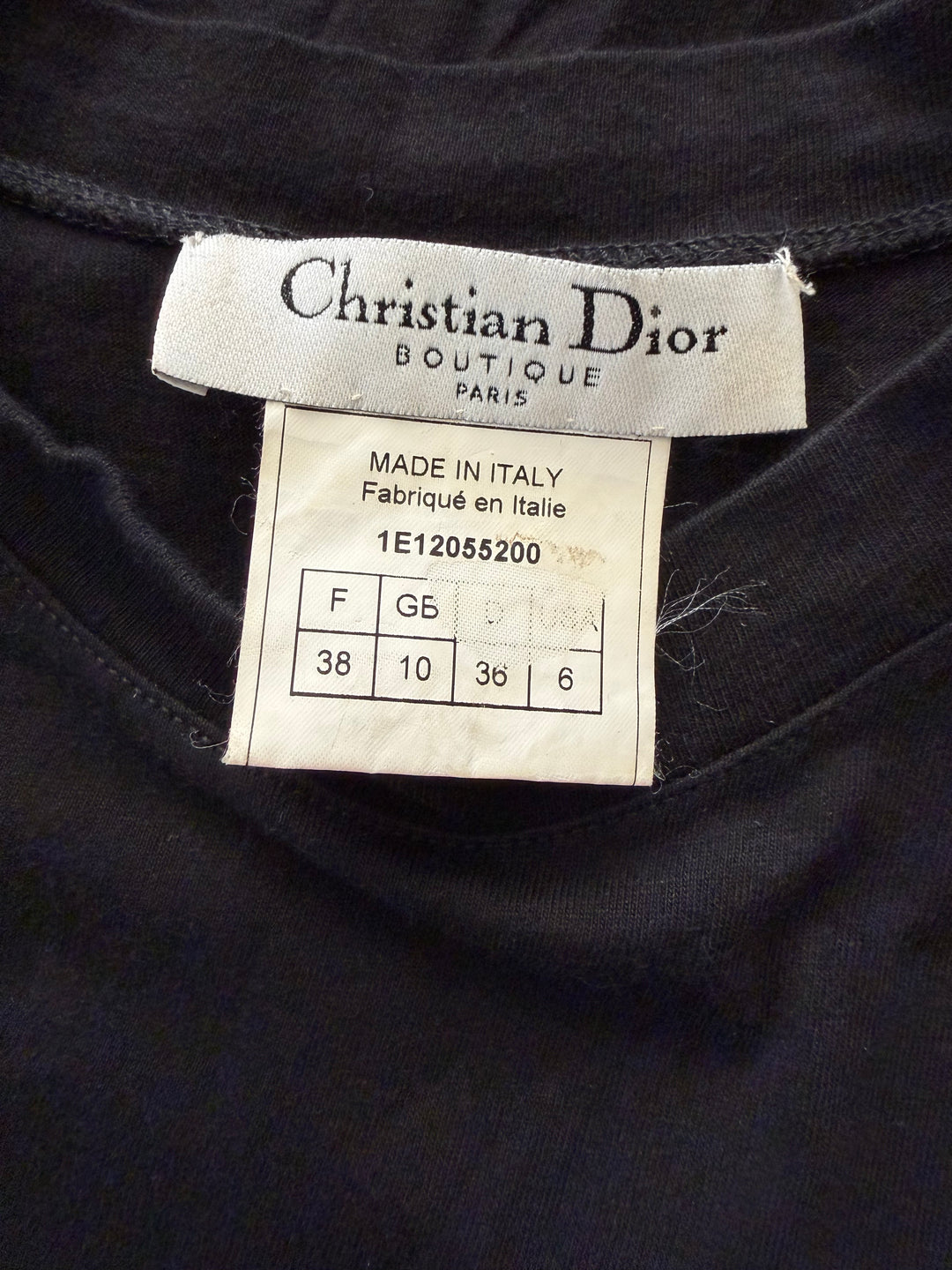 Christian Dior Boutique Galliano Python Trim Zip Sleeveless Top Black Cotton IT 38