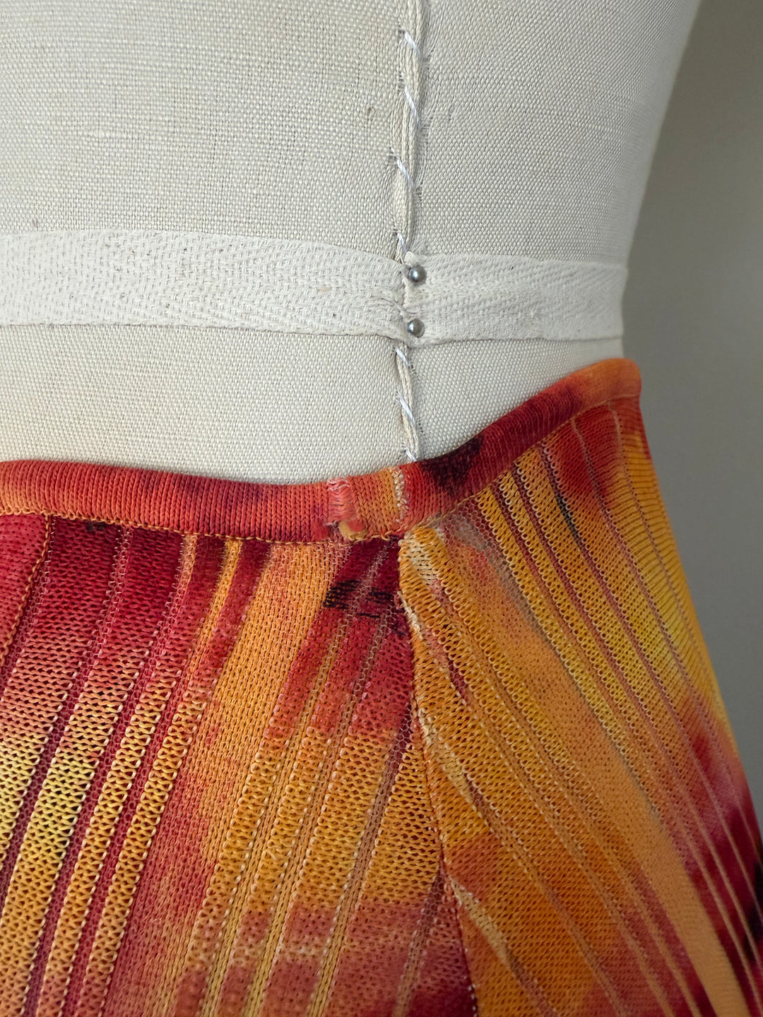 Christian Dior by John Galliano Abstract Print Knit Midi Skirt