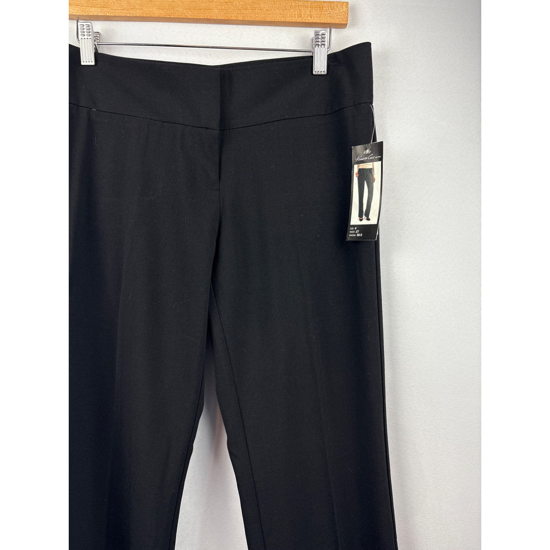 Women’s Kenneth Cole Size Petite 4 Black Slacks with Faux Pockets