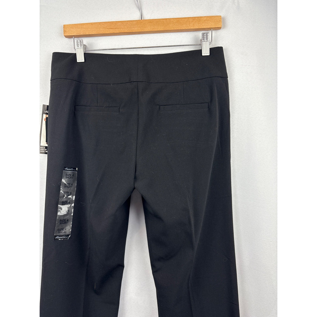 Women’s Kenneth Cole Size Petite 4 Black Slacks with Faux Pockets