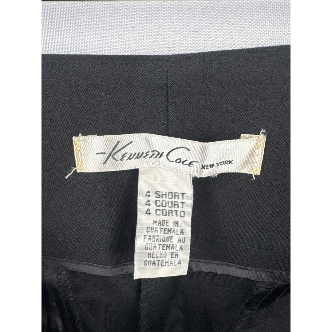 Women’s Kenneth Cole Size Petite 4 Black Slacks with Faux Pockets