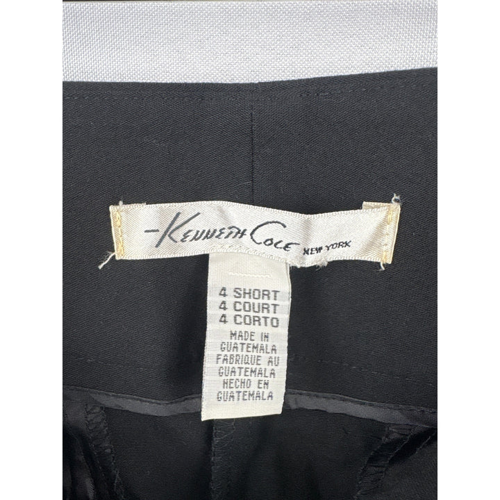 Women’s Kenneth Cole Size Petite 4 Black Slacks with Faux Pockets