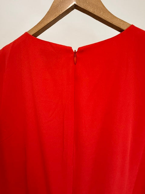 J.Crew Wide‑Leg V‑Neck Red Jumpsuit Sz14 NWOT