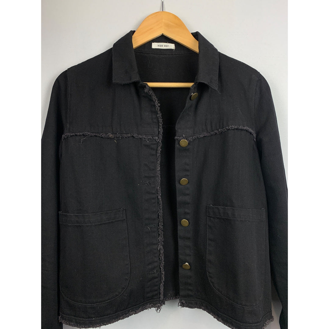Women's Mod Ref Black Denim Jacket Size M