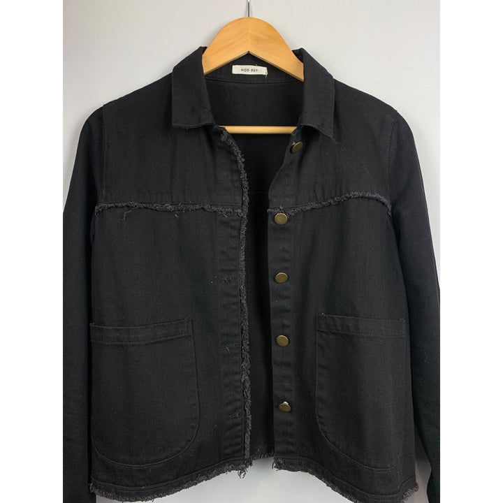 Women's Mod Ref Black Denim Jacket Size M