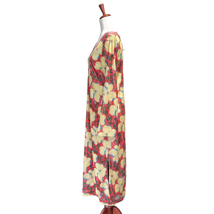 Rhode Size 4 NWT Terry Dress Scarlet Martinique Midi Vacation Boho Sequined