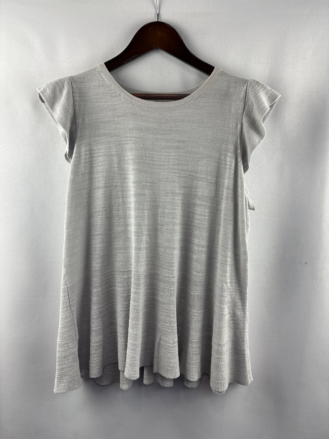 Women’s Loft Large Light Gray Sleeveless Knot Blouse