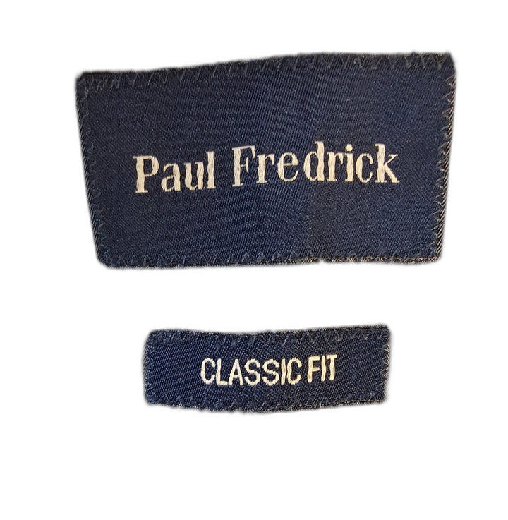 Men's Paul Fredrick Classic Fit Blue Wool Suit Jacket Size 46R