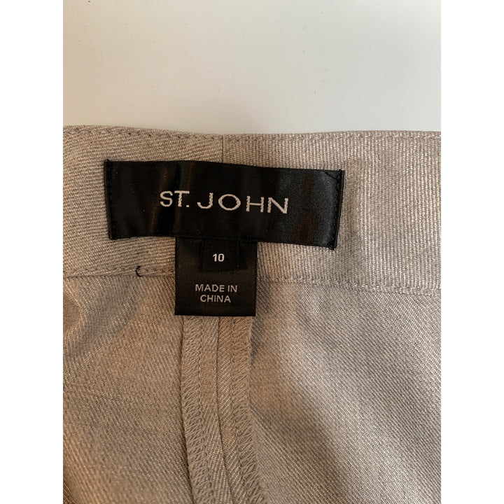 St. John Womens Gray Tailored Pants Size 10