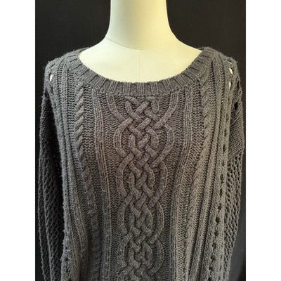 Women’s Trouvé Grey Patterned Cropped Sweater Sz S
