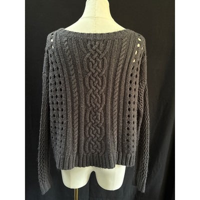 Women’s Trouvé Grey Patterned Cropped Sweater Sz S