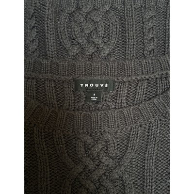 Women’s Trouvé Grey Patterned Cropped Sweater Sz S