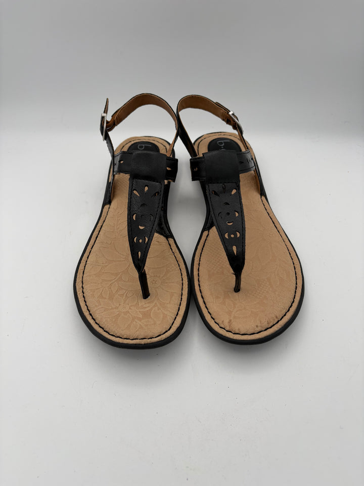 Women’s B.O.C Size 8 Black Leather Thong Sandals