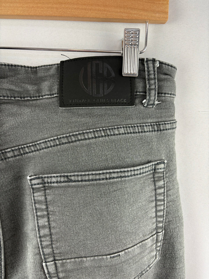 Men’s Vintage Genes Black W30/L30 Dark Gray Slim Fit Jeans