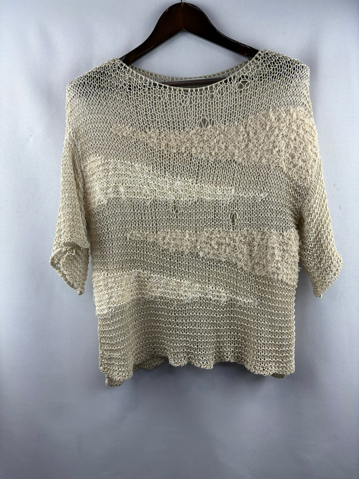 Women’s Zara Small Beige Knit Pullover Sweater