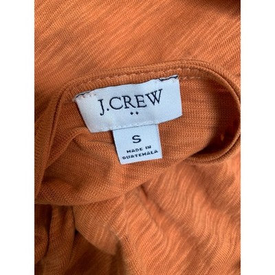 Women's J.Crew Orange Long Summer Dress , 100% Cotton - Size S