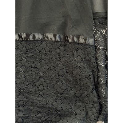 Women’s  Black Lace Sheer Maxi Night Robe Sz S