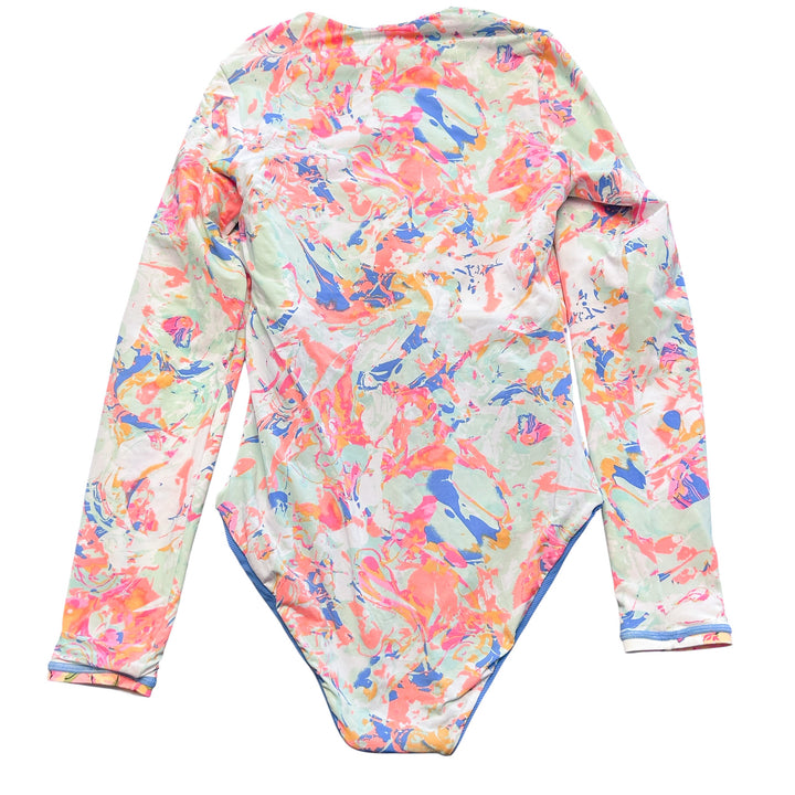 Maaji Women's XS Swimsuit Free Spirit Triton Surf One Piece Reversible Longsleeves Sunblock