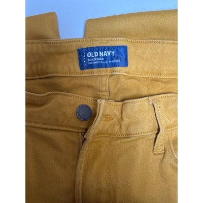 Old Navy Rockstar Womens Mid-Rise Khaki Skinny Jeans Size 8