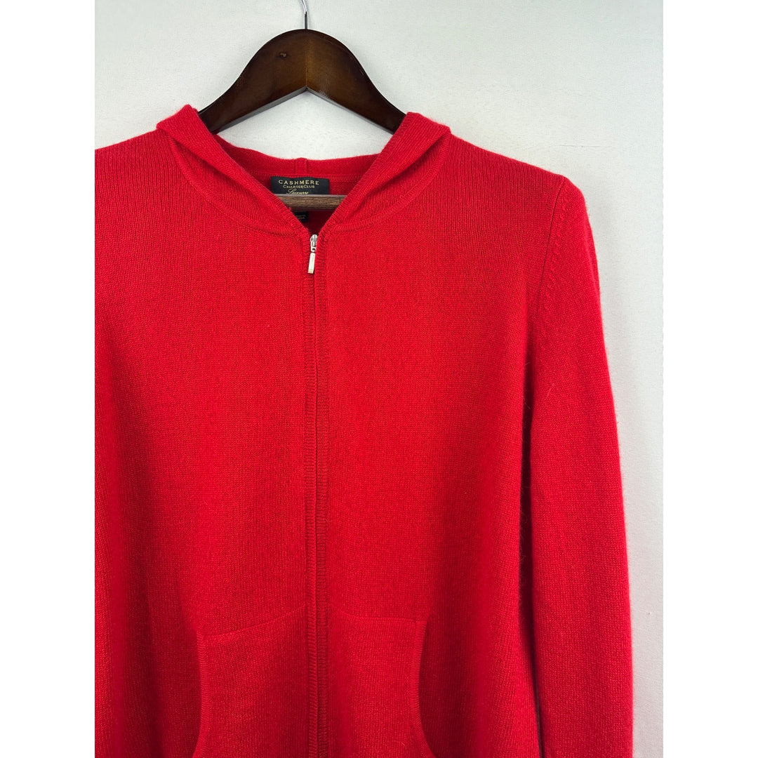 Women’s Charters Club XL Red Cashmere Zip-Up Hoodie