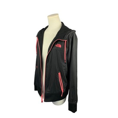 Women's The North Face Black & Pink Windbreaker Jacket - Size S