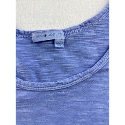Fresh Produce Womens Blue Short Sleeve Cotton T-Shirt