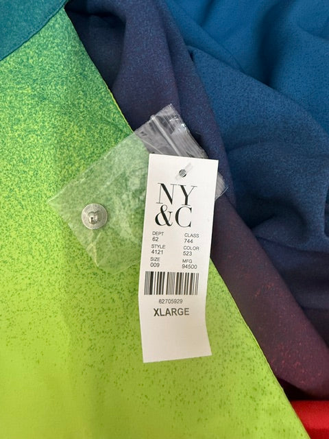 New York &amp; Company Ombre Tie Dye Halter Maxi Dress SzXL NWT