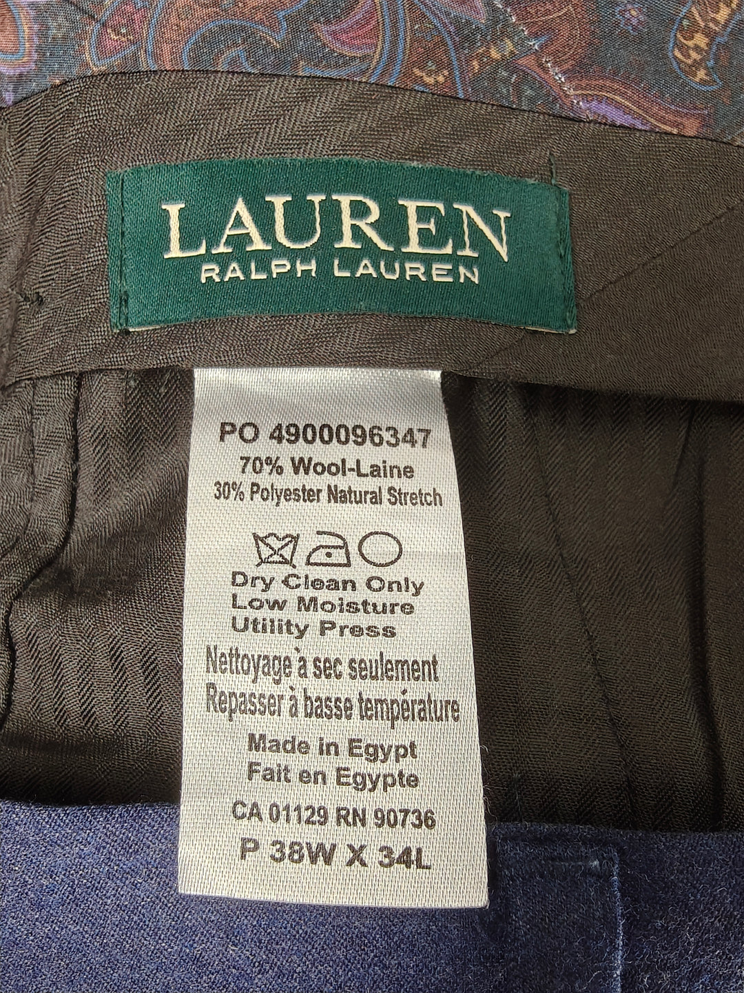 Men’s Lauren Ralph Lauren Dress Pants Blue 36W 34L