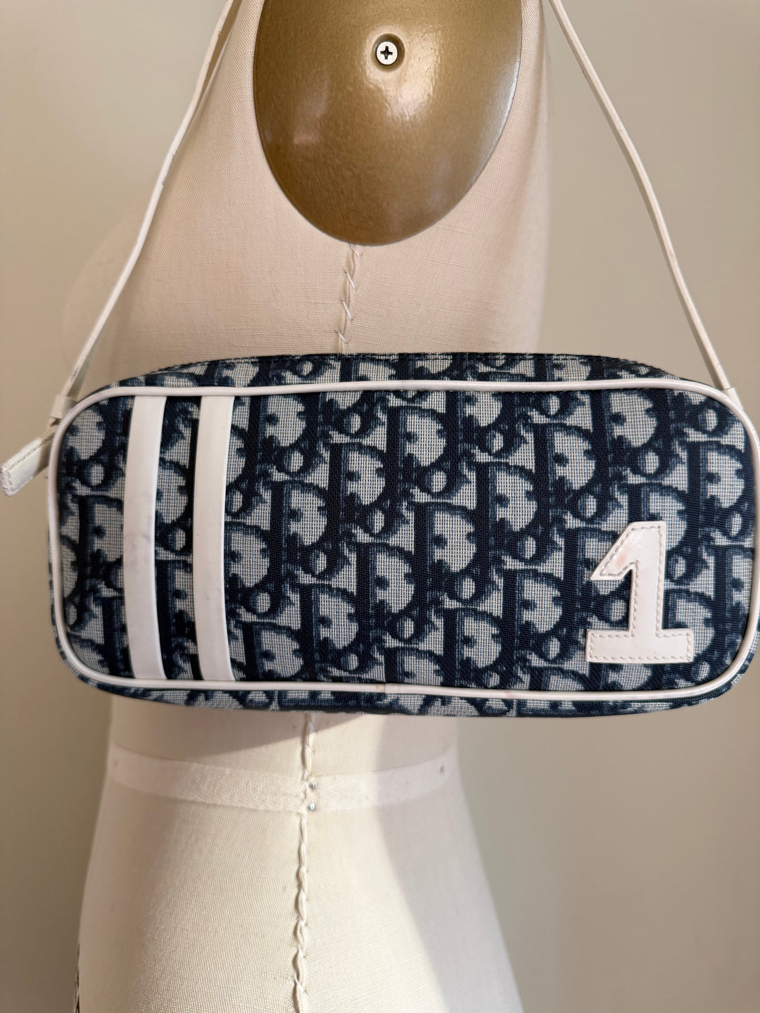 Christian Dior John Galliano Era Trotter Canvas Racing No. 1 Pochette/Shoulder Bag