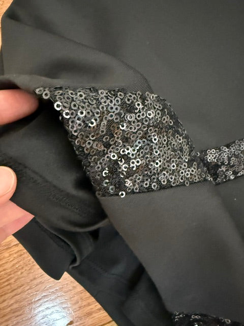 GUESS Black Sequin Panel Little Black Dress Sz10