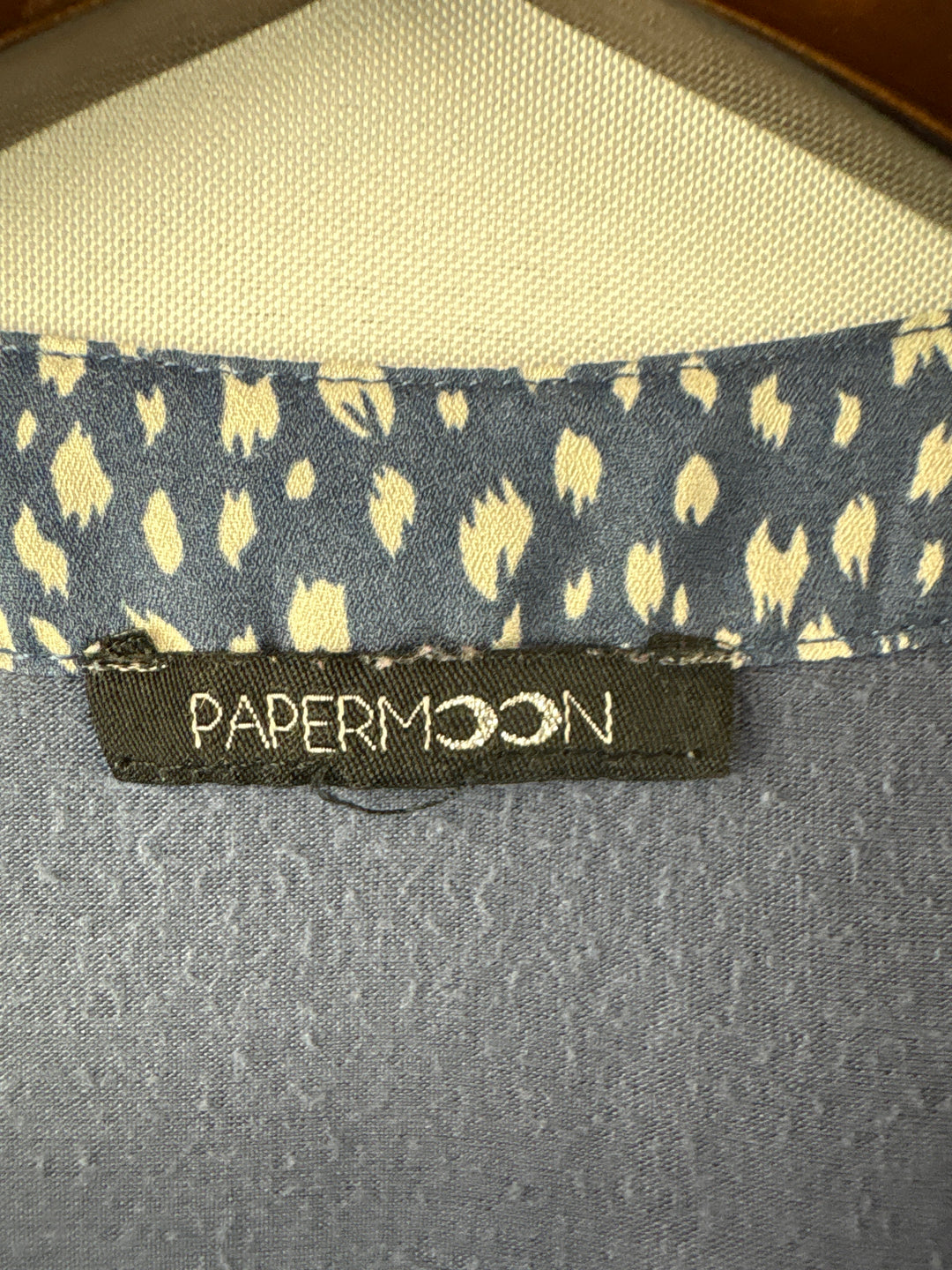 Women’s Paper Moon Blue w/ White Patterned Blouse