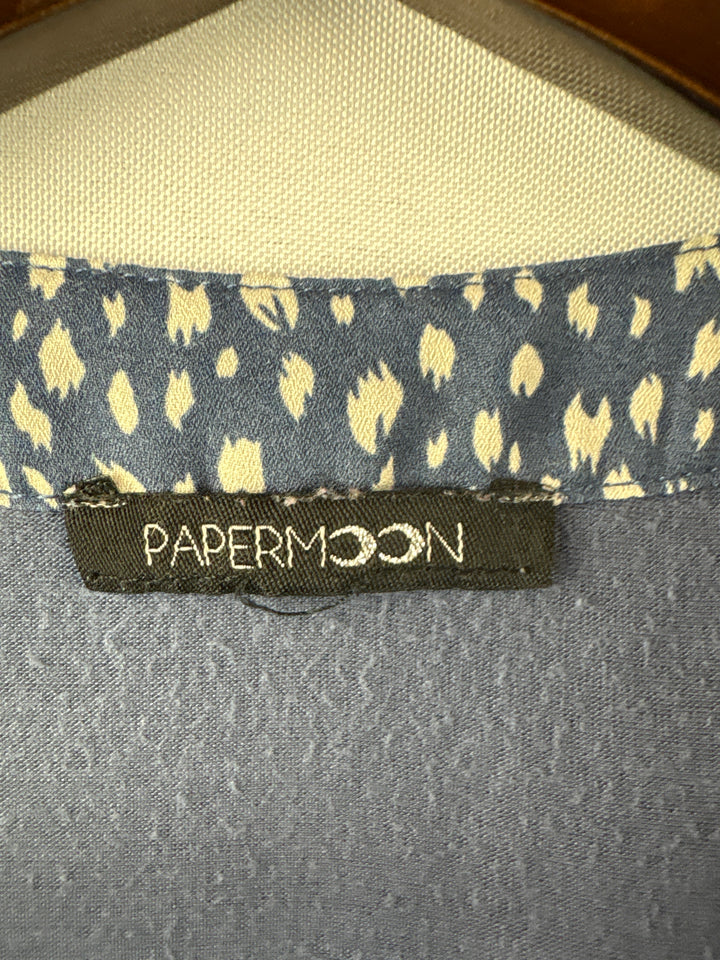 Women’s Paper Moon Blue w/ White Patterned Blouse