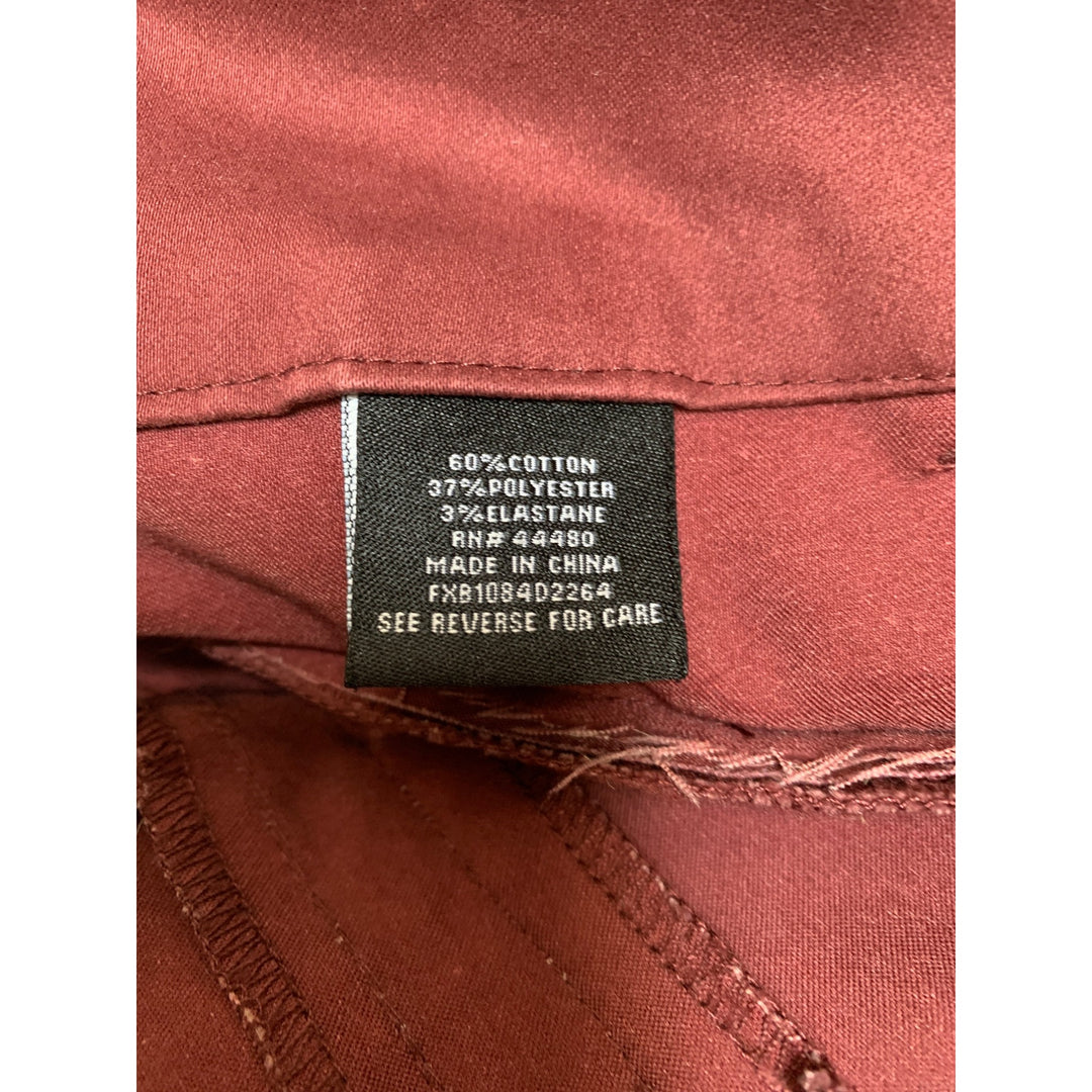 Tinsel Womens Burgundy Slim Fit Pants Size 29 Cotton Blend