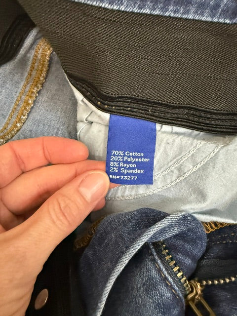 APT. 9 Straight‑Leg Jeans Sz12 (Medium Blue, 30” Inseam)