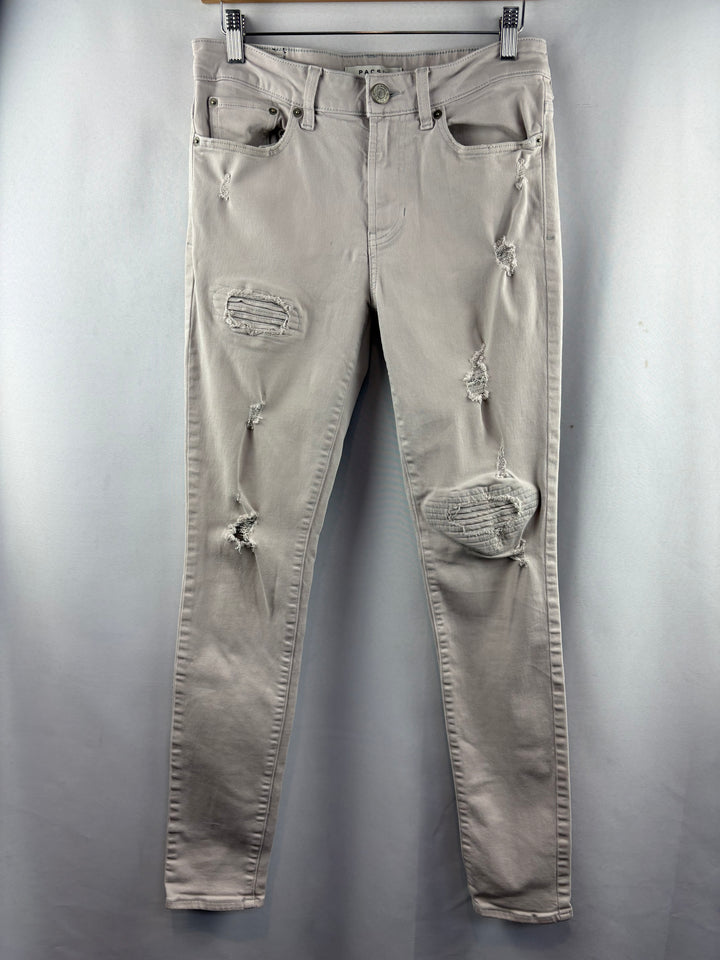 Women’s PacSun Size 30x32 Beige Distressed Skinny Jeans