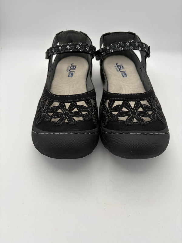 Women’s JBU by Jambu Size 8 Black Suede Close Toed Sandals
