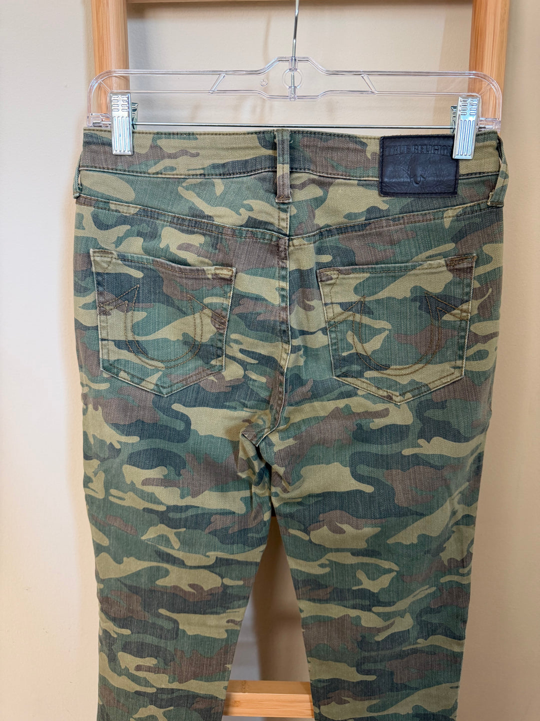 True Religion Casey Super Skinny Camo Jeans Camouflage Size 26