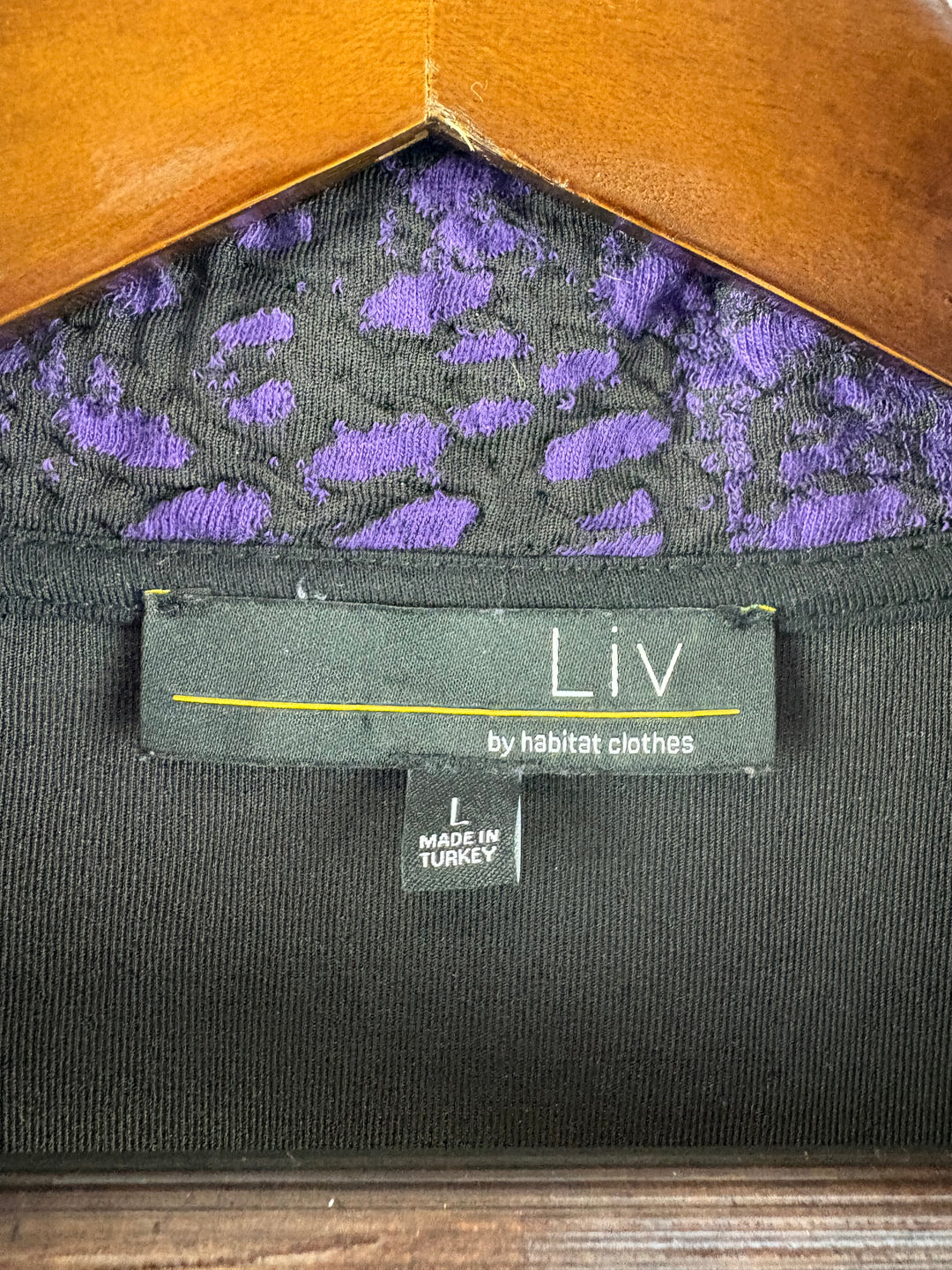 Women’s Liv Large Purple & Black Overcoat