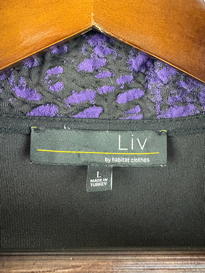 Women’s Liv Large Purple & Black Overcoat
