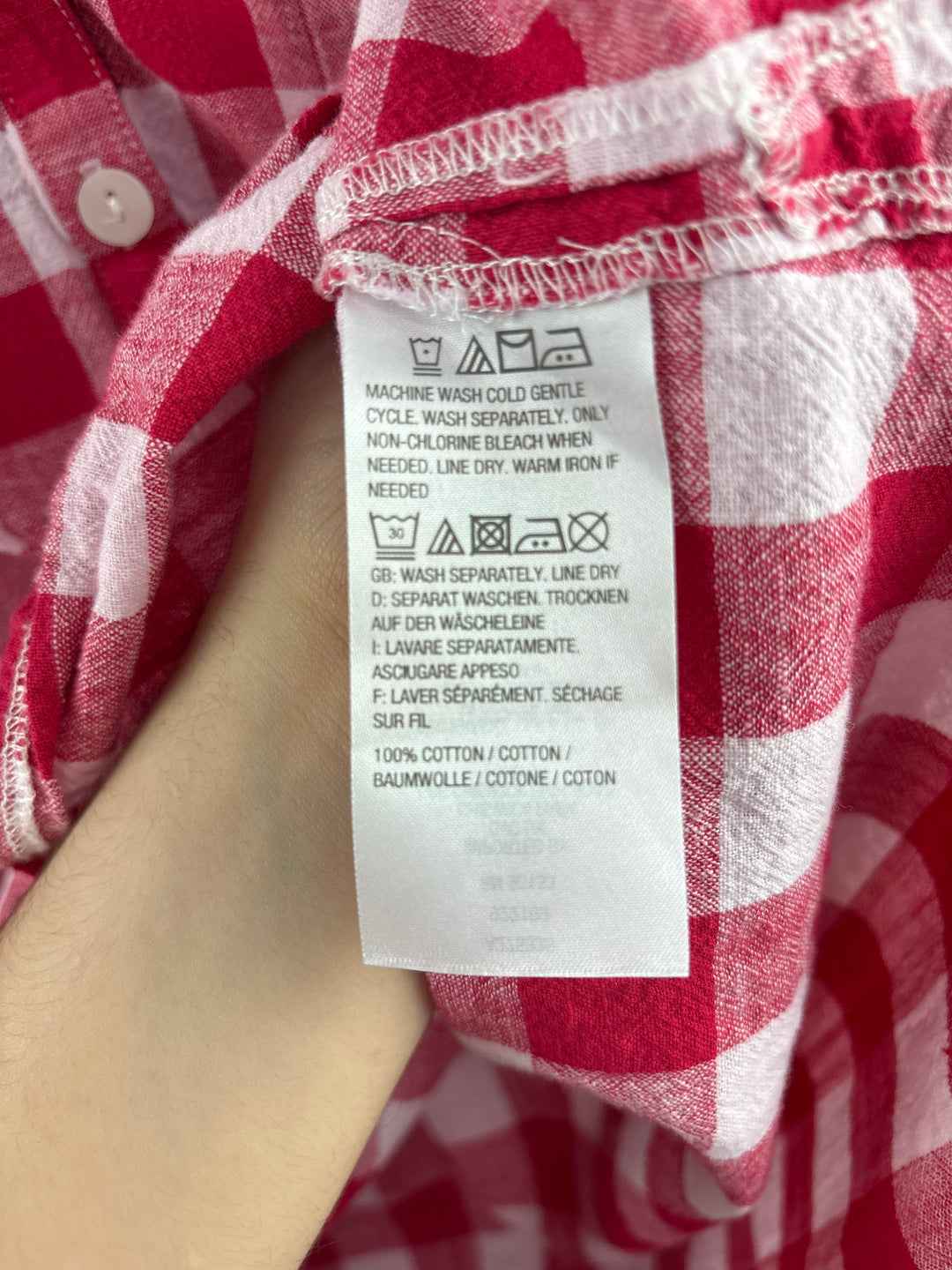 Women’s Joan Rivers Size 2X Red &amp; White Gingham Blouse